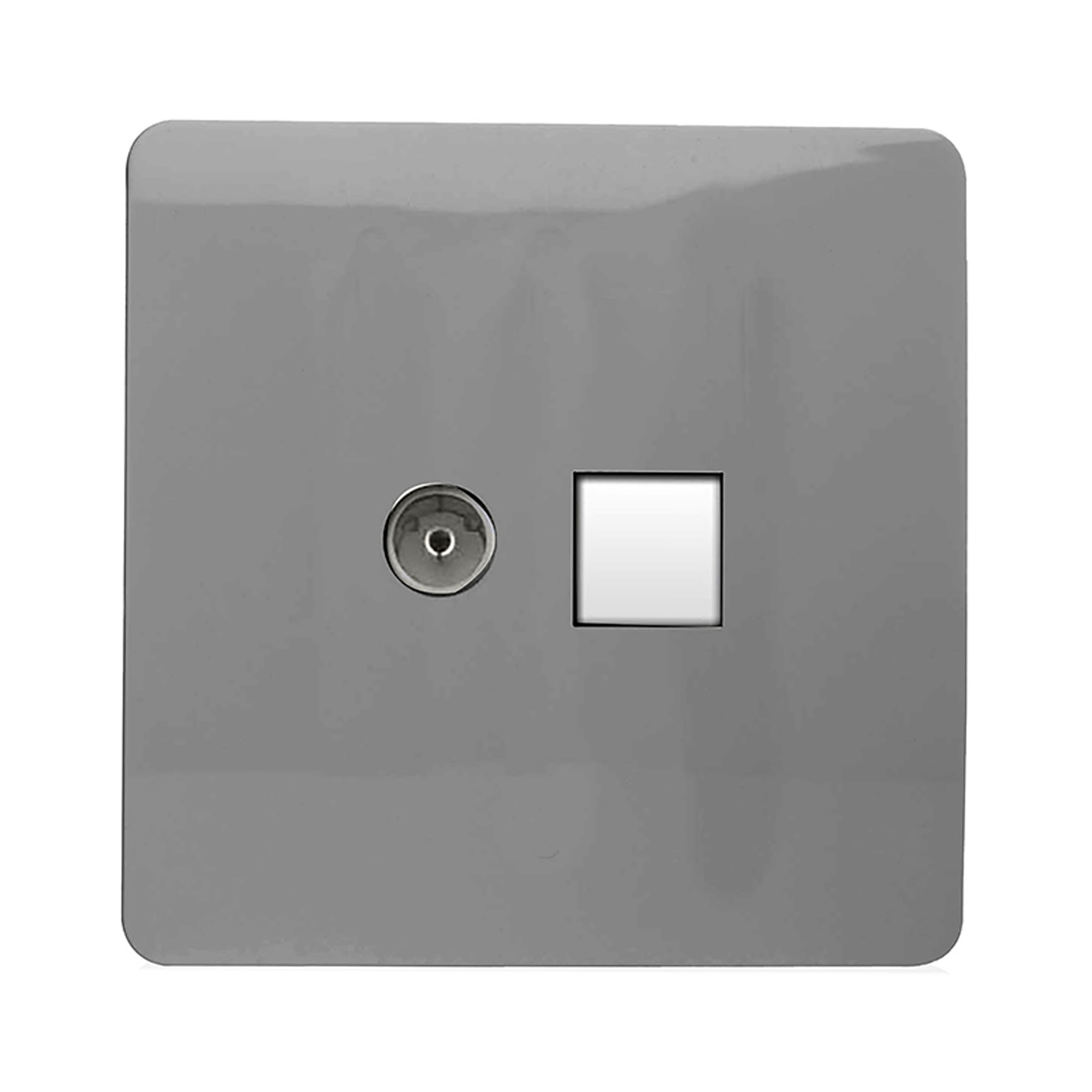 ART-TV+PCLG  TV Co-Axial & PC Ethernet Light Grey